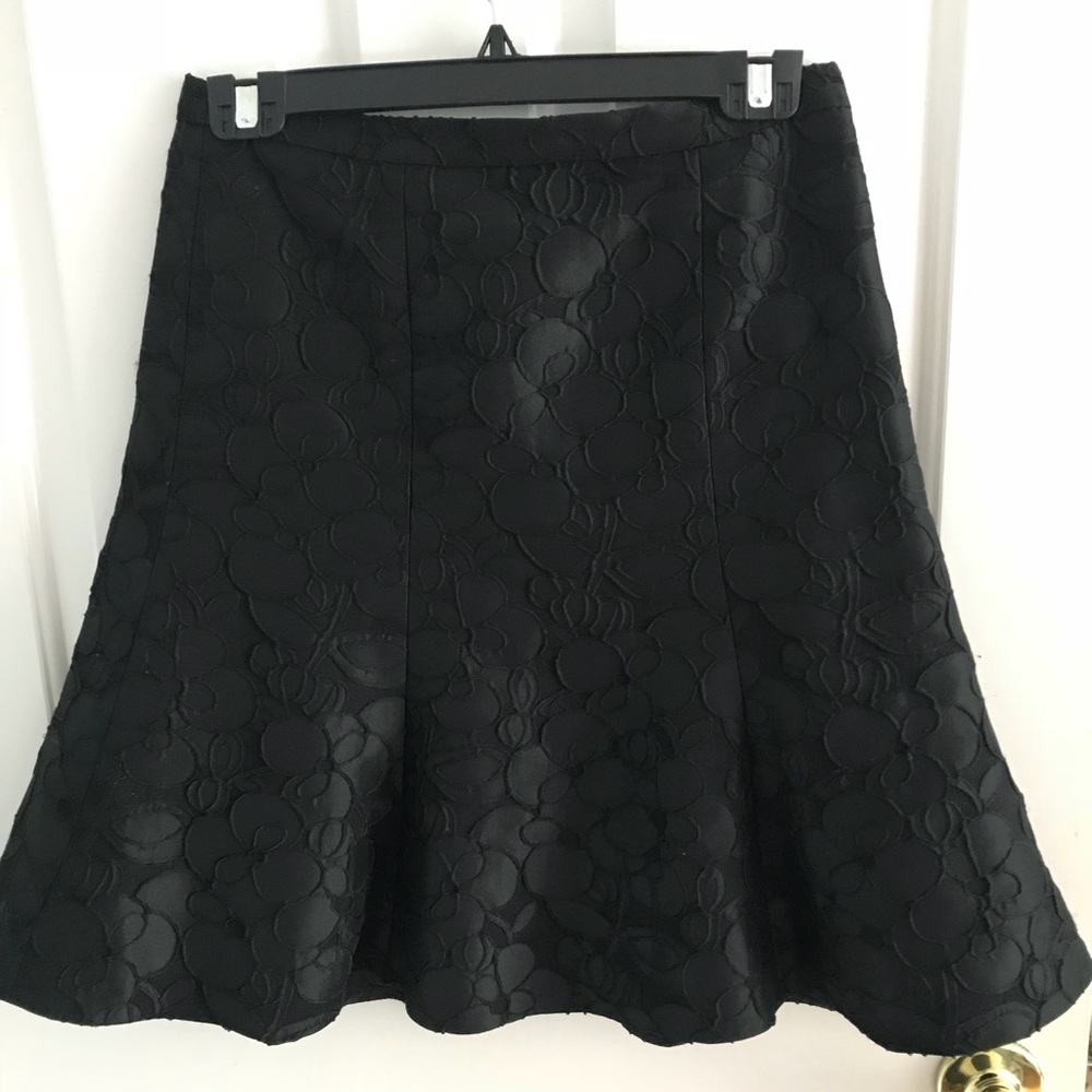 Embroidered A-line skirt